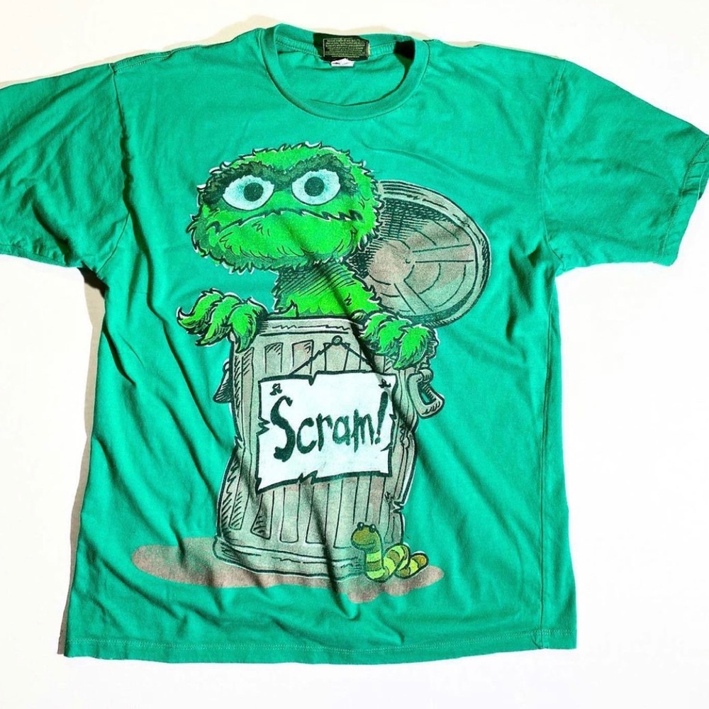 Vintage Oscar The Grouch Tee W/ Sesame Street Tag